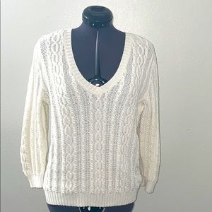 Lauren Ralph Lauren white cable knit Sweater
